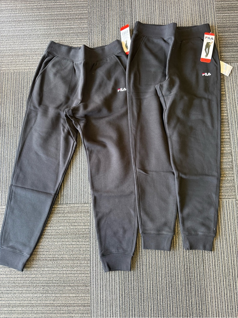 Fila Women‘s  Black Logo Sweatpants - Twin Pack